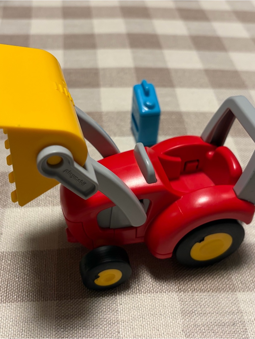 Playmobil 123 red tractor with moving front loader